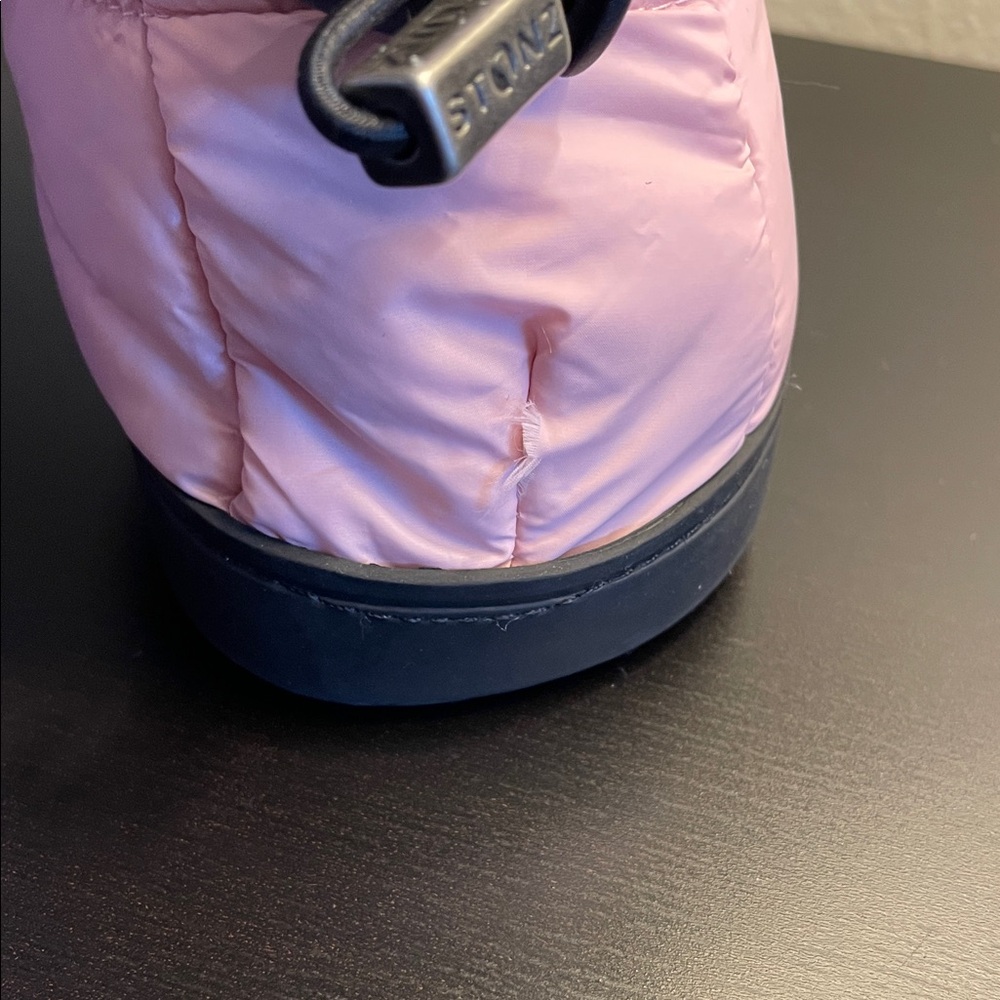 Stonz Pink Snow Toddler Booties with Black Fleece Inserts size 12 - 24 months - Picture 6 of 10